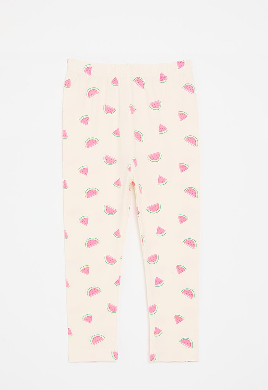 Pop Candy - Watermelon printed leggings - cream