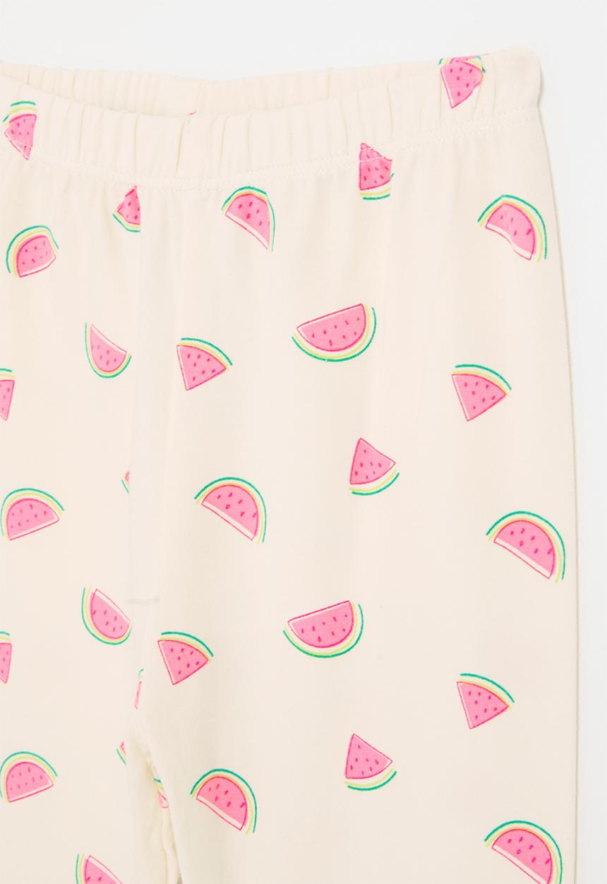 Pop Candy - Watermelon printed leggings - cream