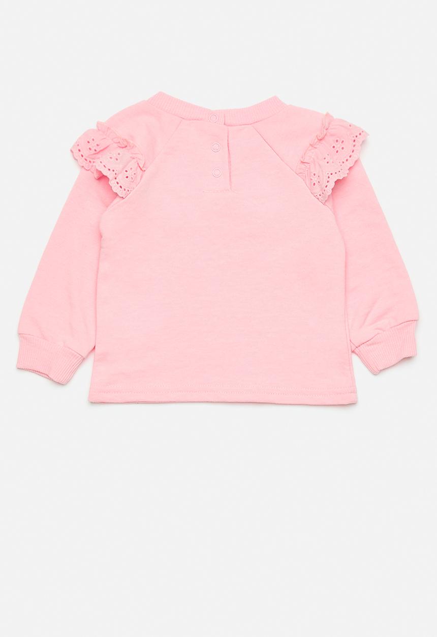 Pop Candy - Frilled sweat top - baby pink