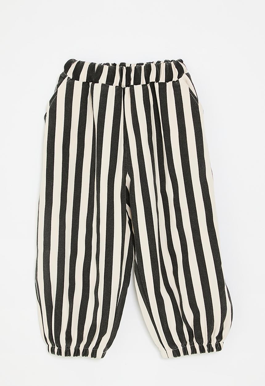 Pop Candy - Black striped denim jeans - cream