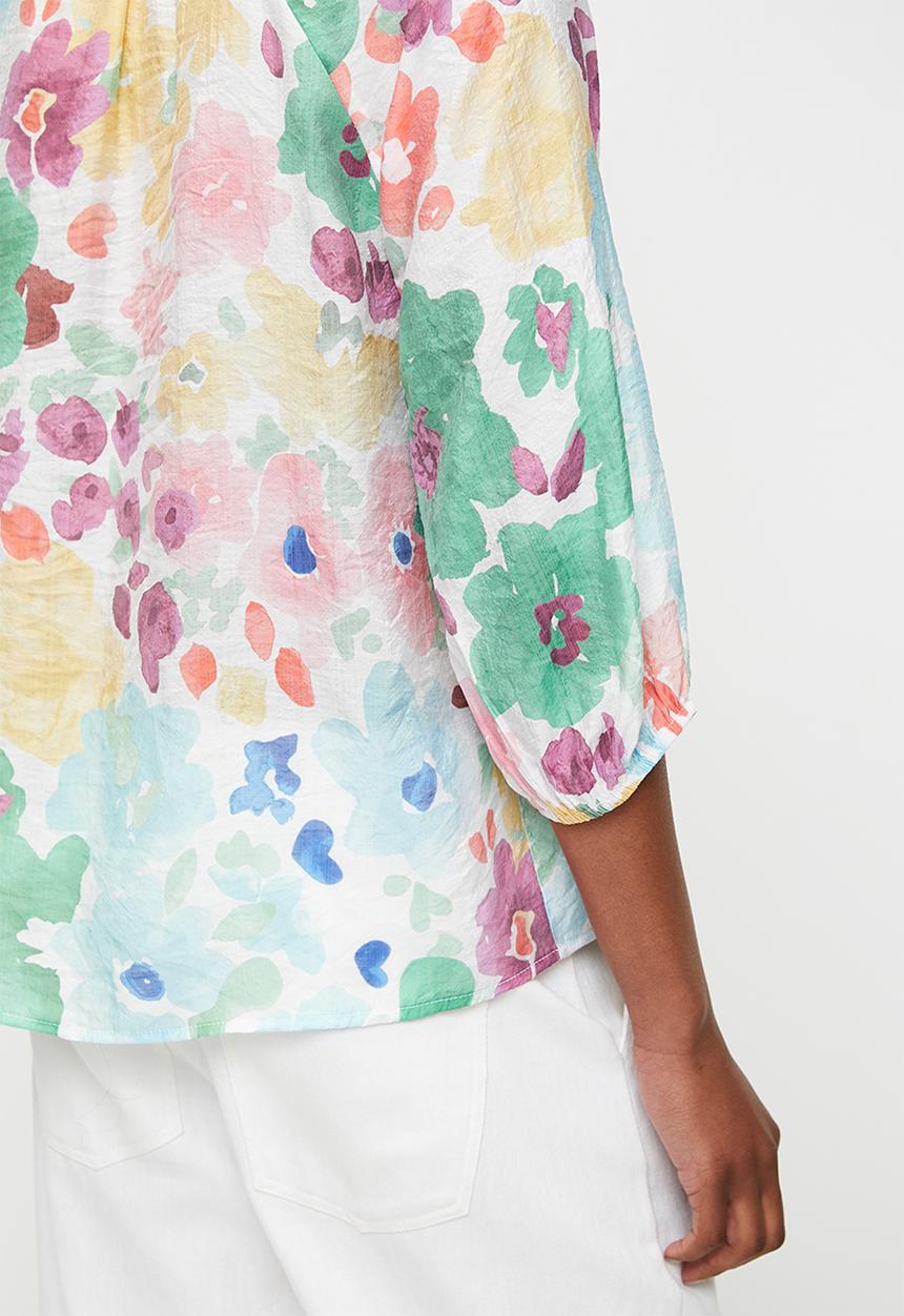 Stella Morgan - Batwing easy wearing floral printed blouse 1/2 sleeve - multi floral