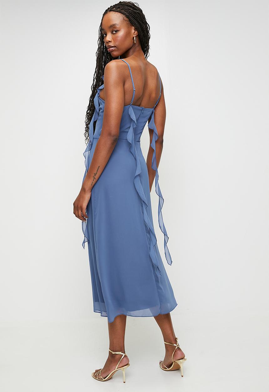 Trendyol - Midi Aline Woven Dress - Blue