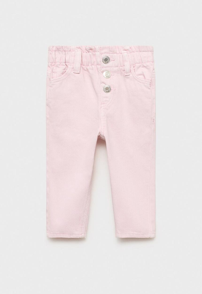 MANGO - Jeans Paperbag - Pink