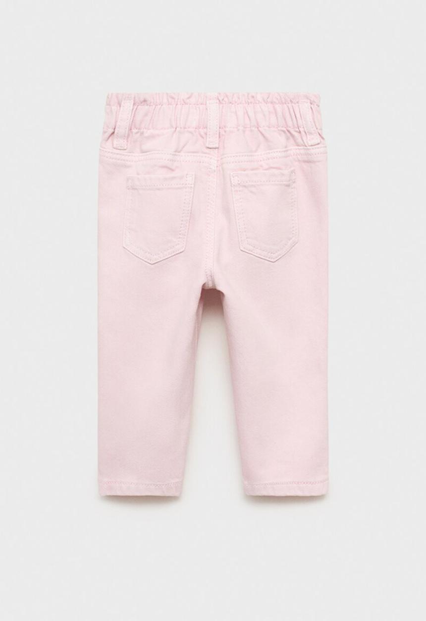 MANGO - Jeans Paperbag - Pink