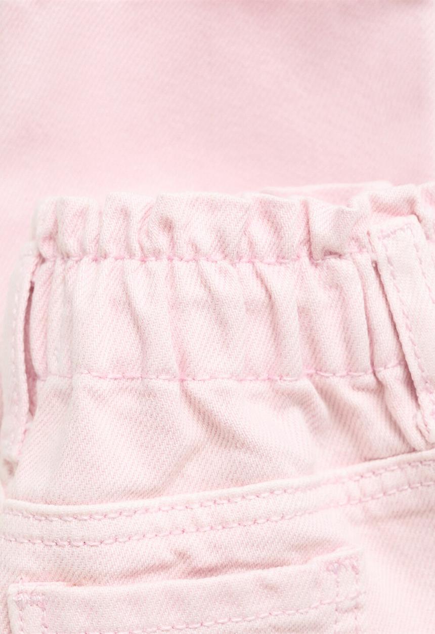 MANGO - Jeans Paperbag - Pink