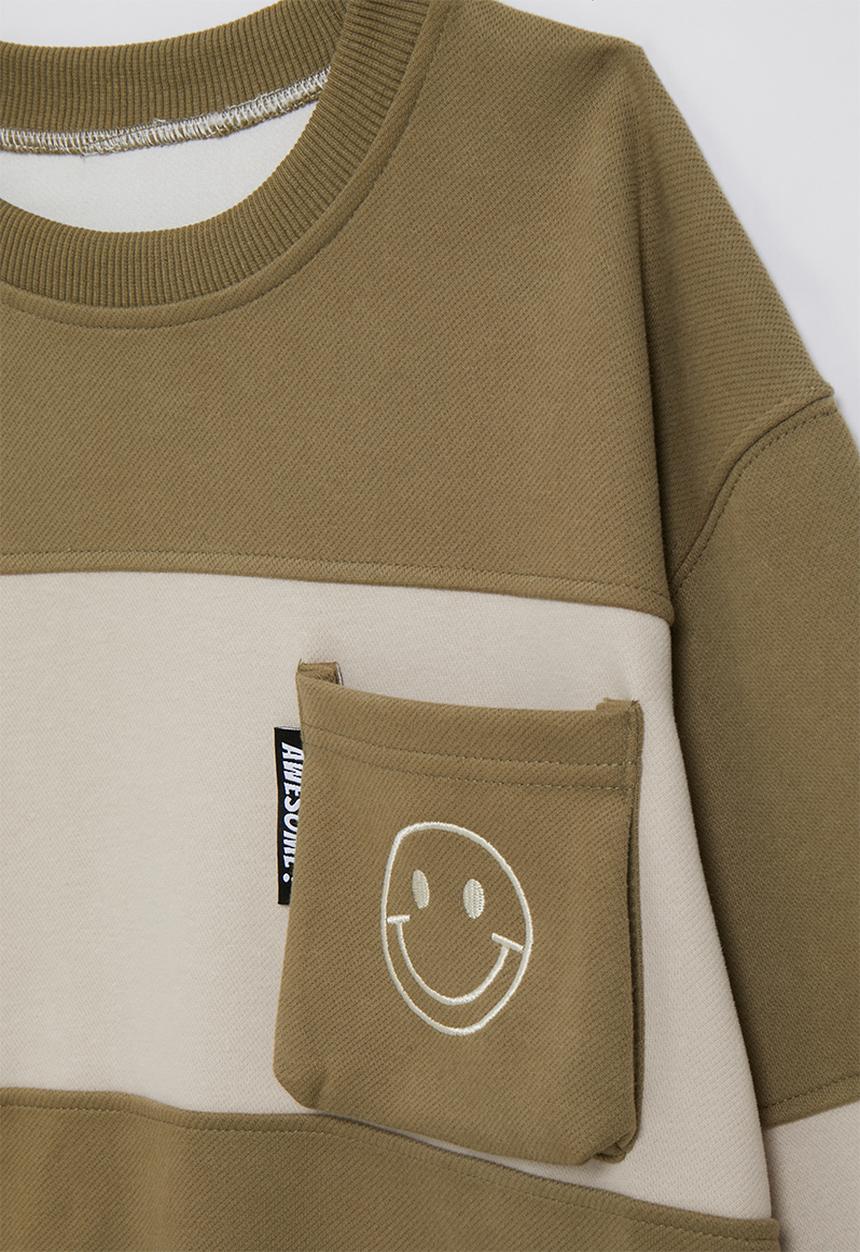 Pop Candy - Colour block sweatshirt - wheat brown/beige