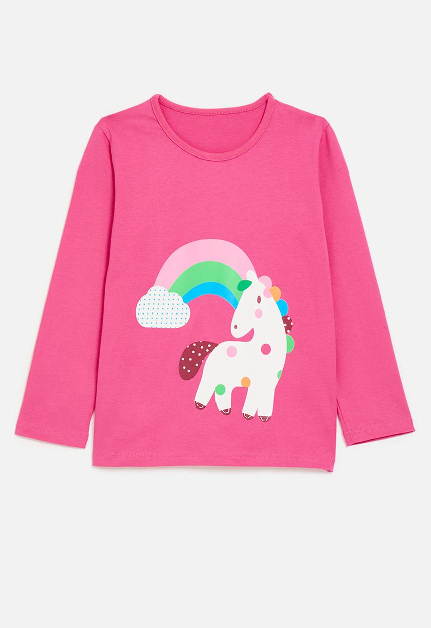 Pop Candy - Printed T-shirt - deep pink/unicorn