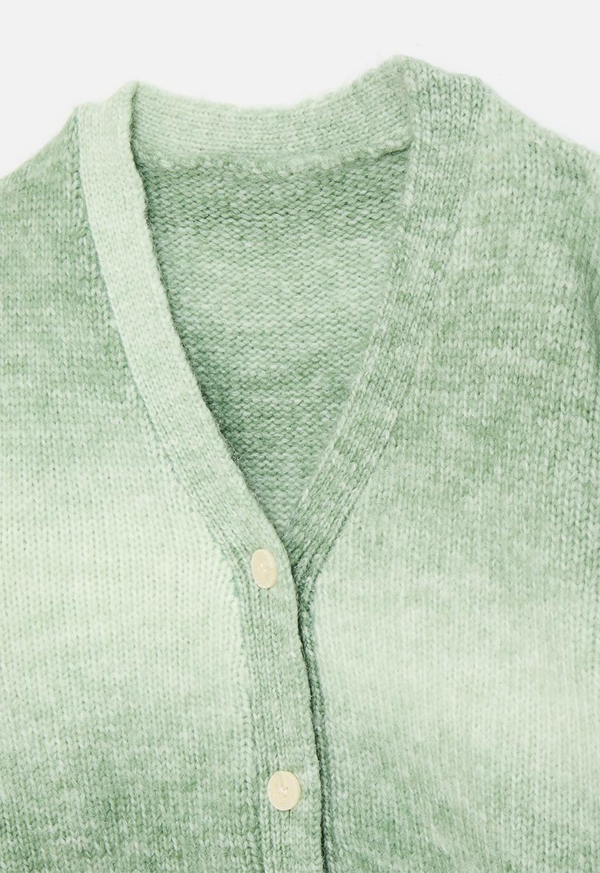Pop Candy - Tie dye cardigan - light green