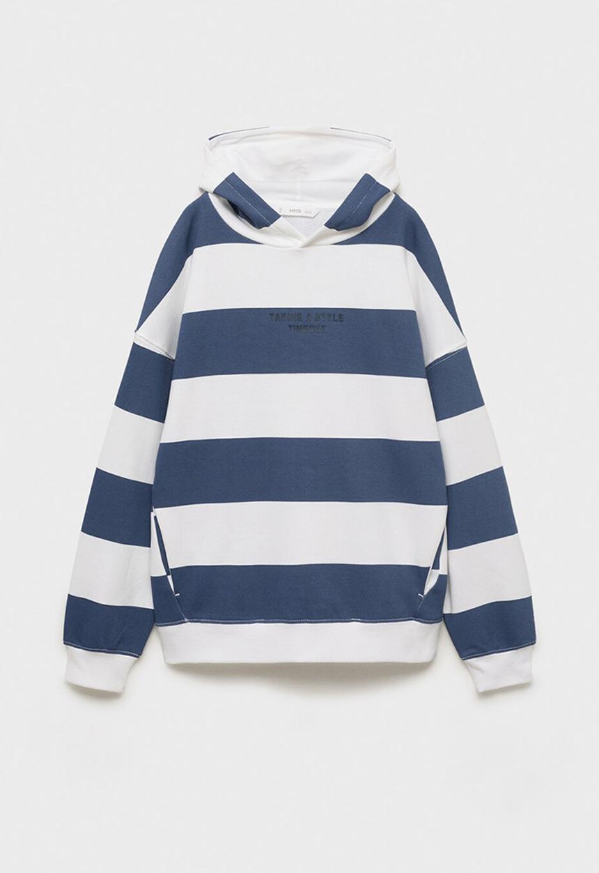 MANGO - Sweatshirt stripho - medium blue