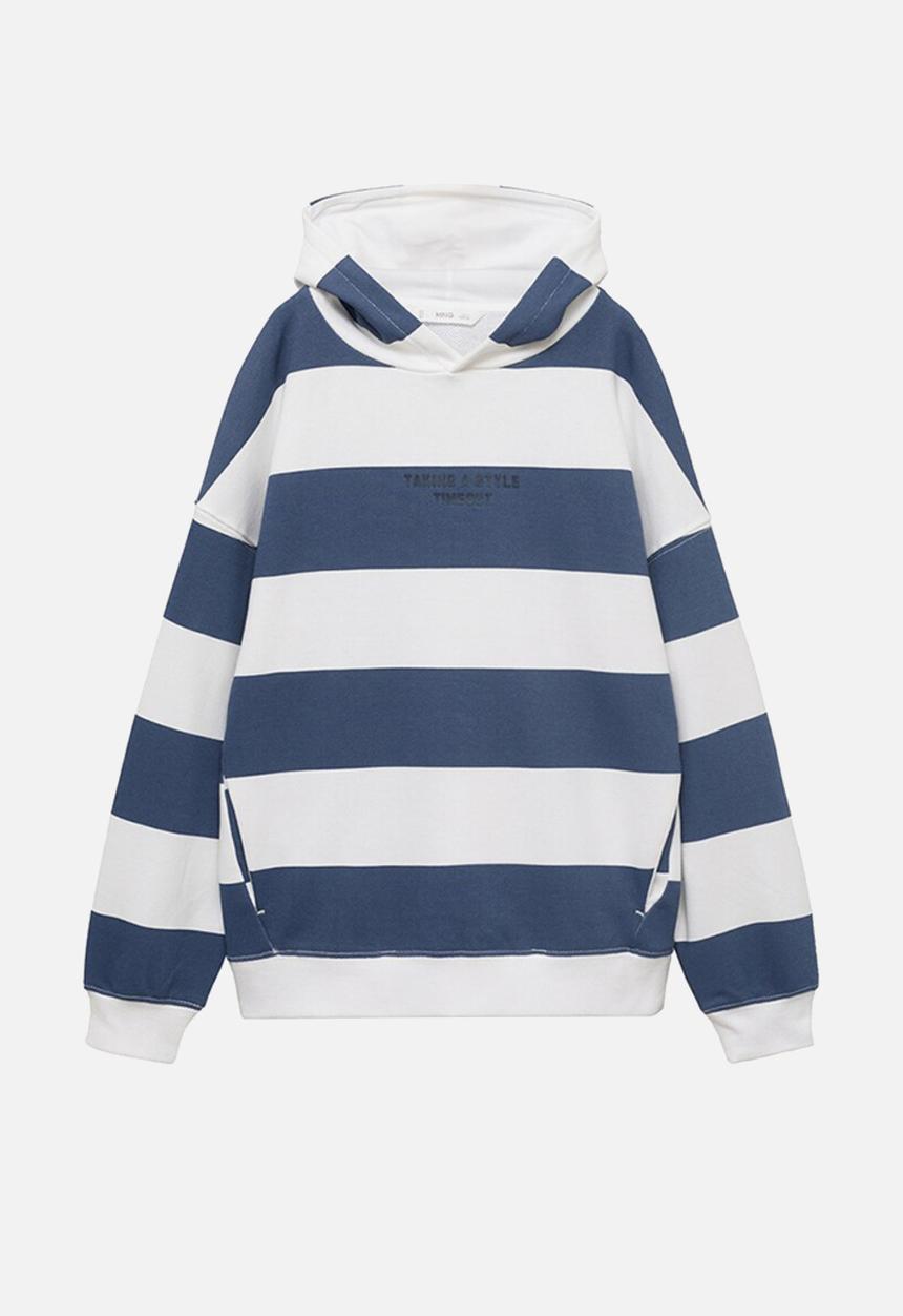 MANGO - Sweatshirt stripho - medium blue