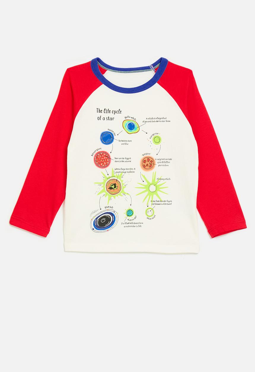 Pop Candy - Microbes graphic print tee - white/red
