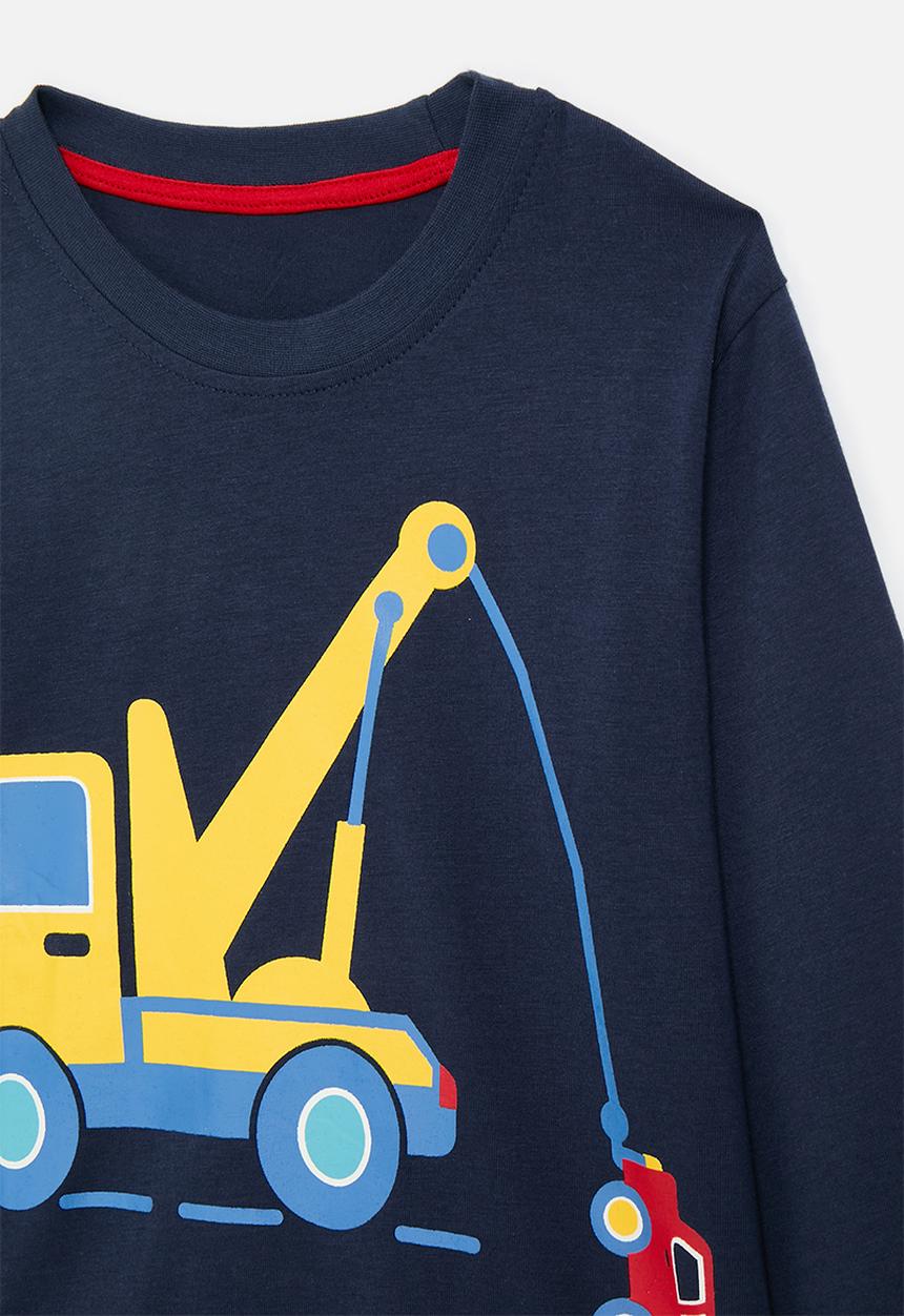 Pop Candy - Tow truck graphic tee - navy