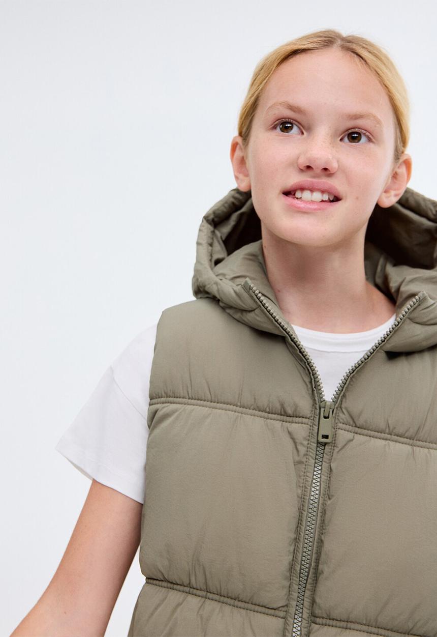 MANGO - Outer vest luisa - beige & khaki