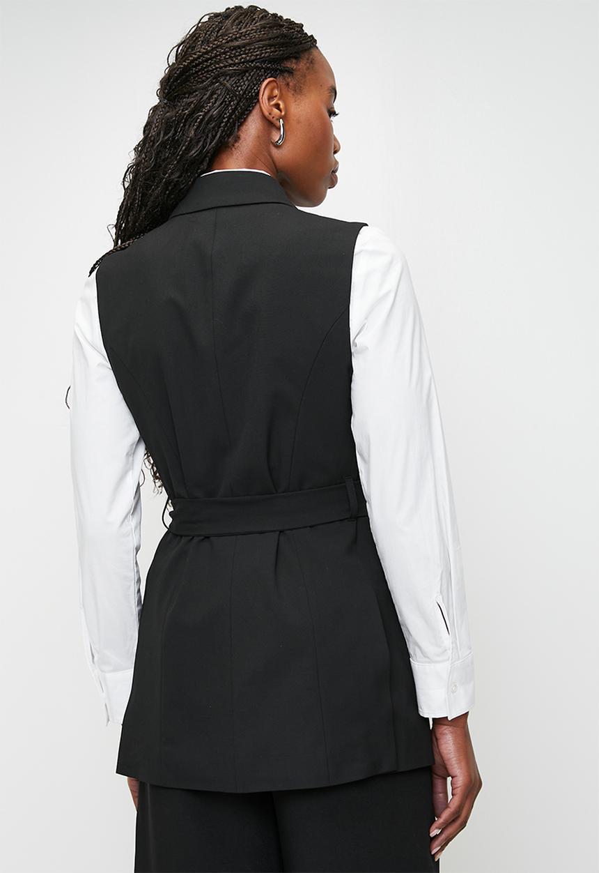 POLO - Wmn tatum sl suit blazer vest - black