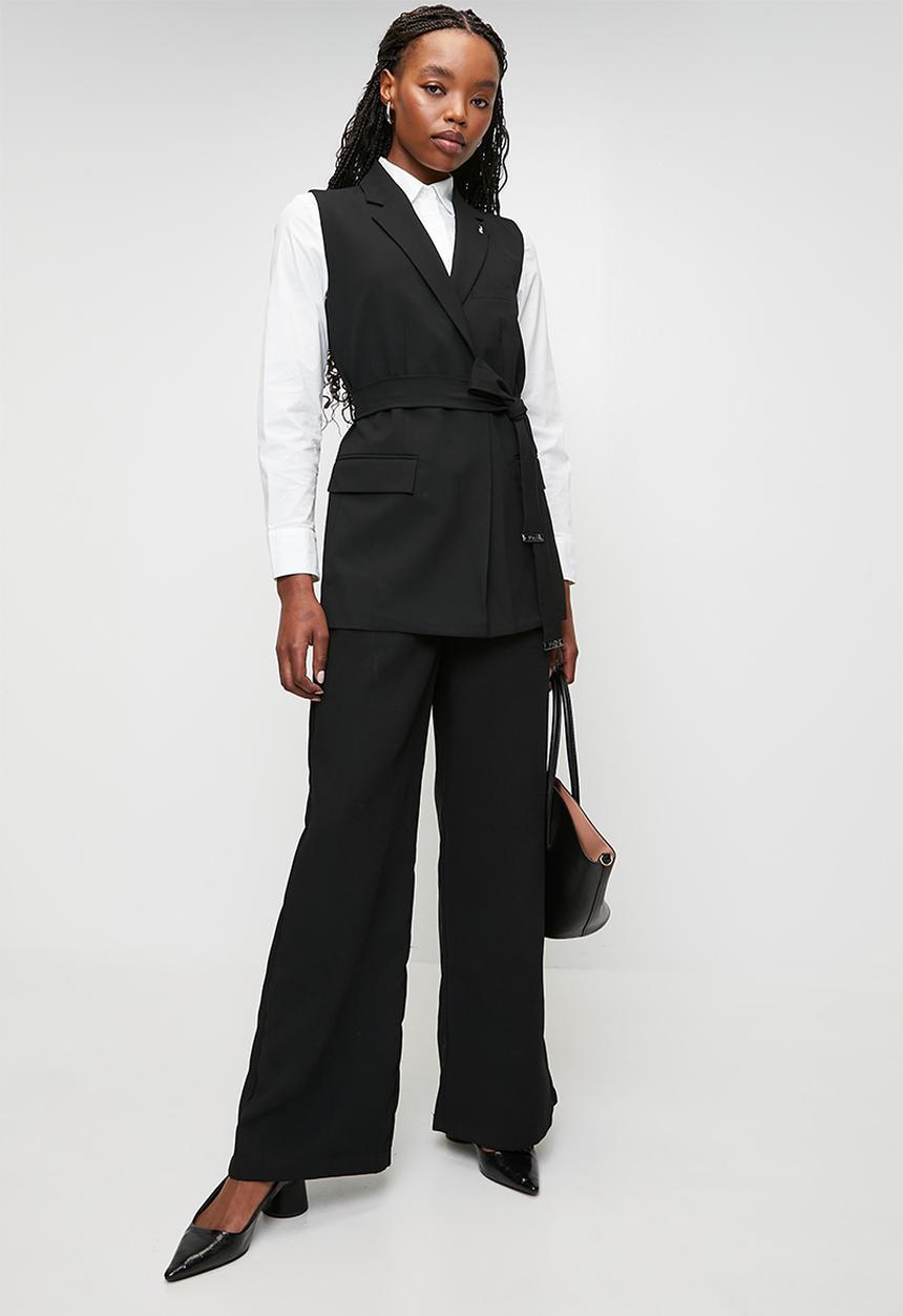POLO - Wmn tatum sl suit blazer vest - black