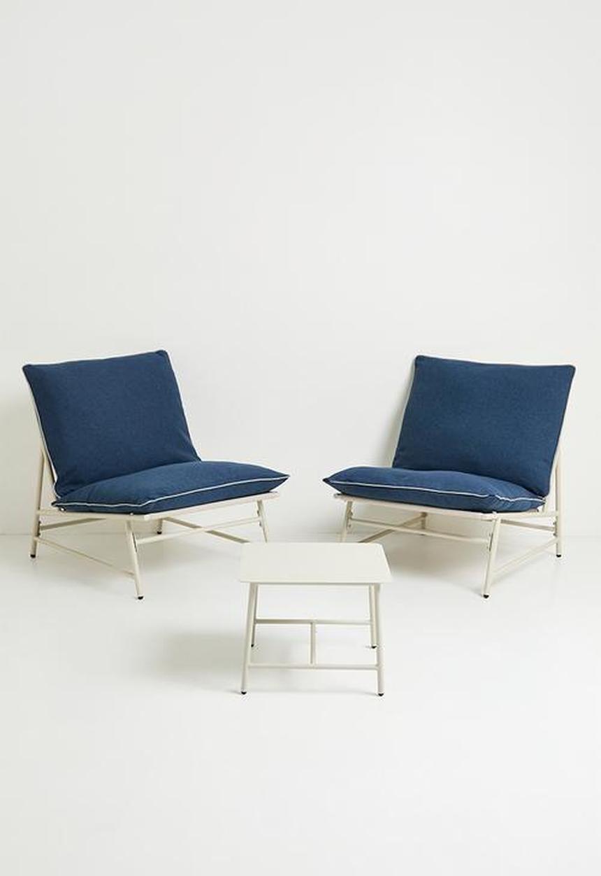 H&S - Silas Lounge set of 3 - Blue