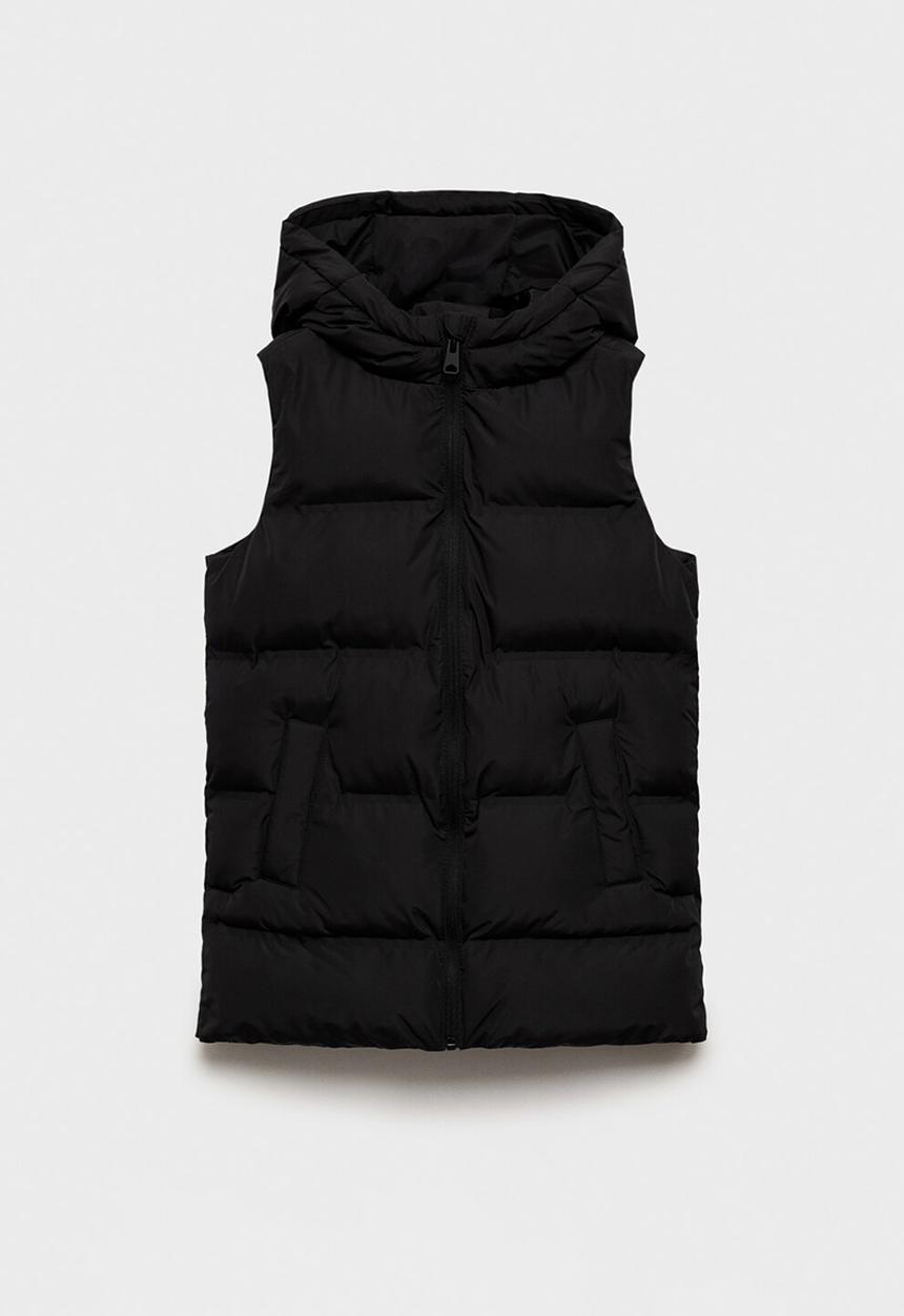 MANGO - Outer vest lina - black