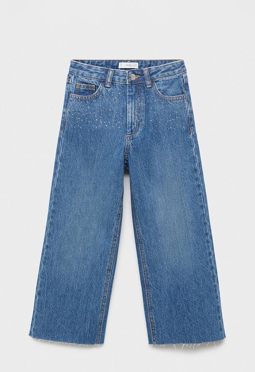 MANGO - Jeans shine - open blue