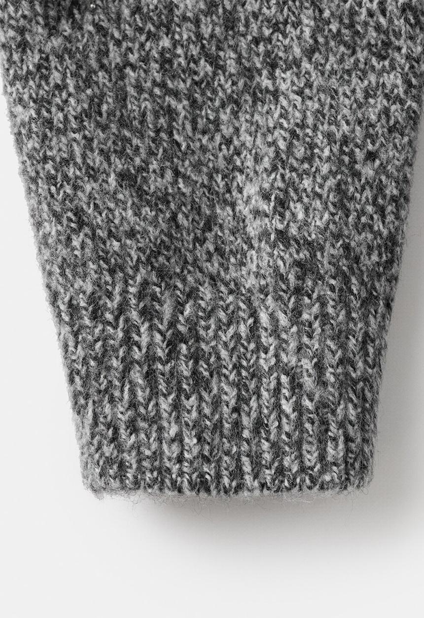 MANGO - Marbled knitted sweater - Charcoal