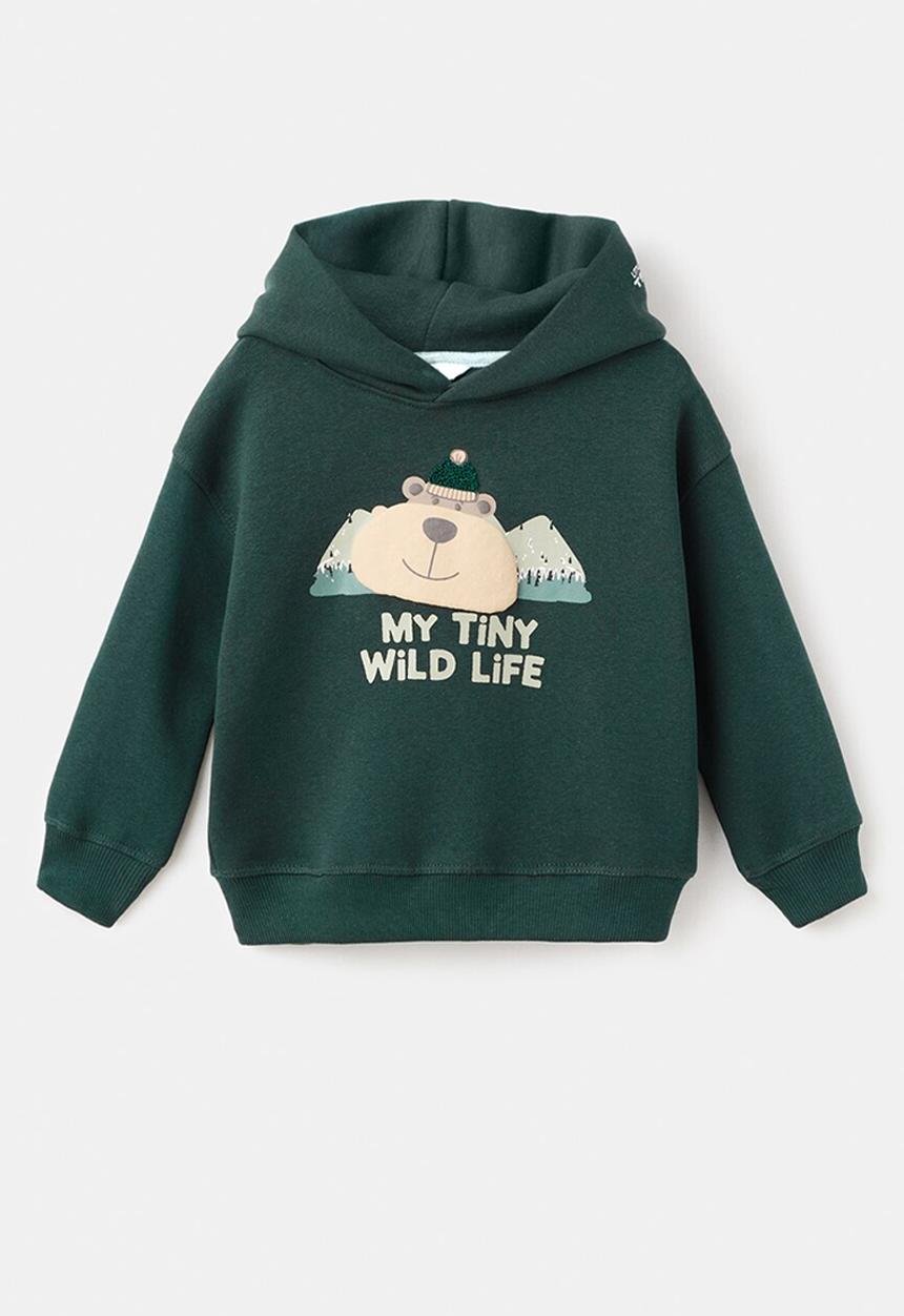 MANGO - Sweatshirt LIFE - Dark Green