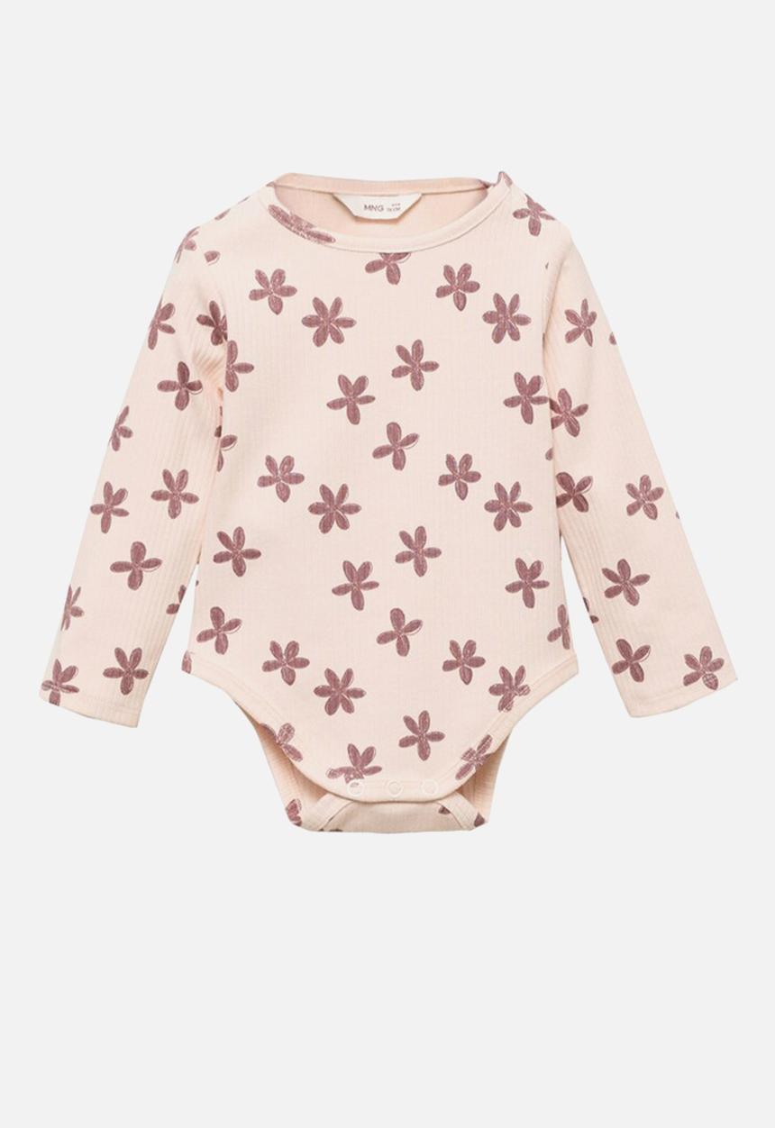 MANGO - Bodysuit flor - light pastel pink