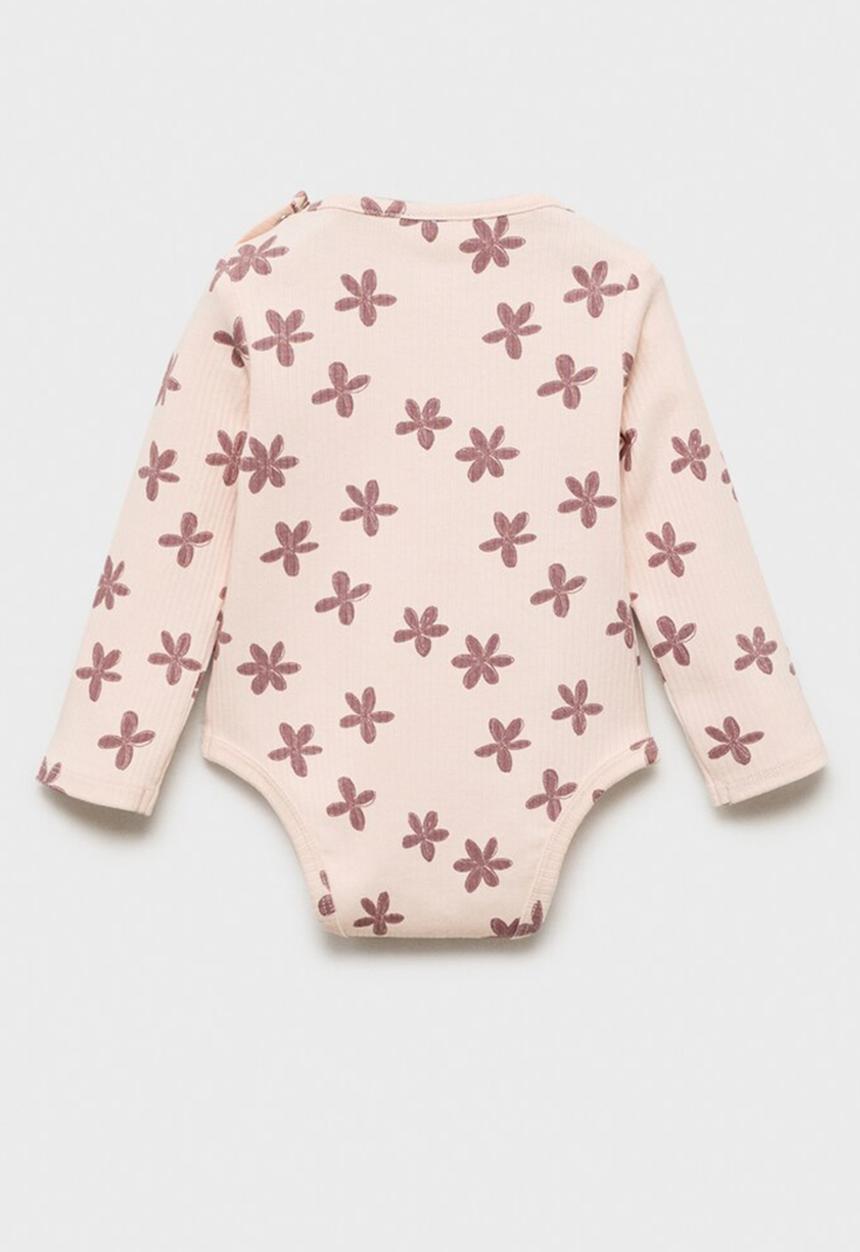 MANGO - Bodysuit flor - light pastel pink