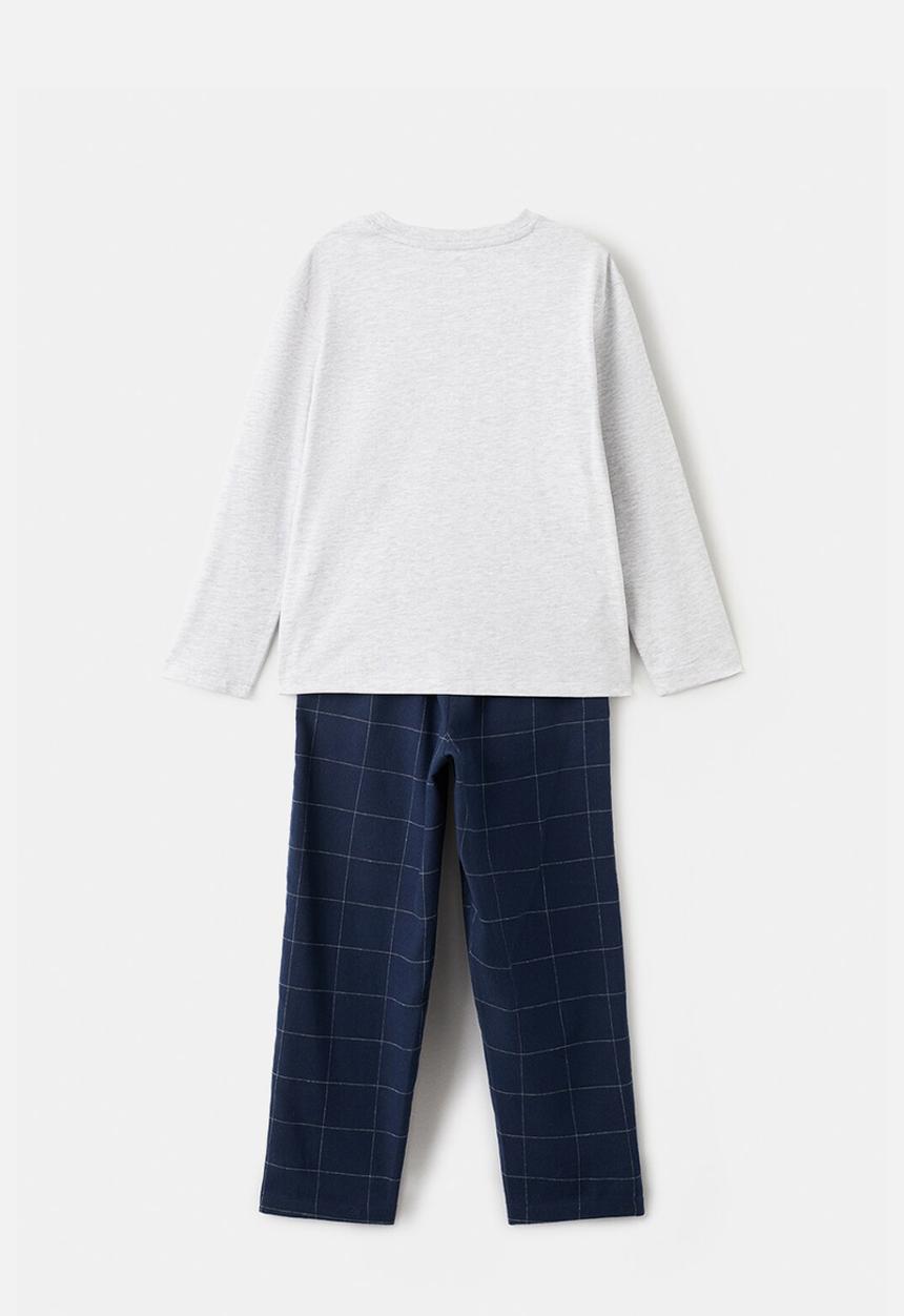MANGO - Pyjama SQUARES - Navy