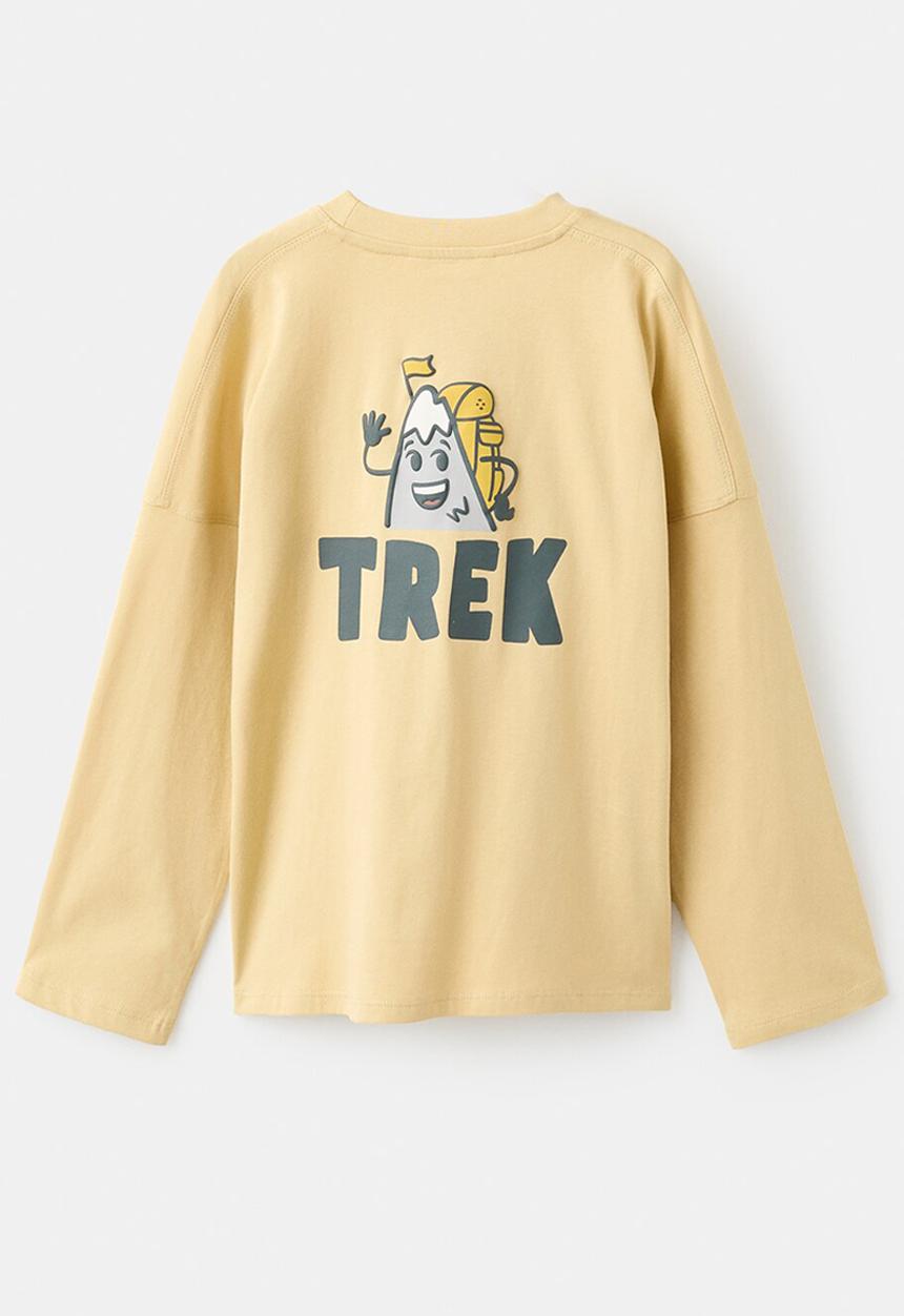 MANGO - T-Shirt TREK - Light/Pastel Yellow