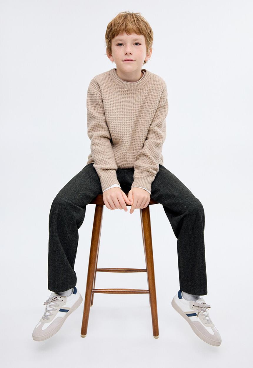 MANGO - Trousers ESPIGA - Charcoal