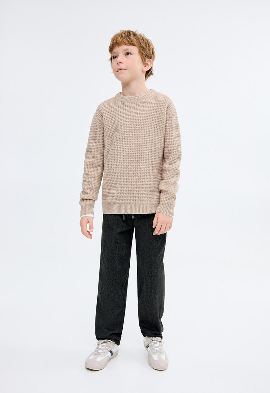 MANGO - Trousers ESPIGA - Charcoal