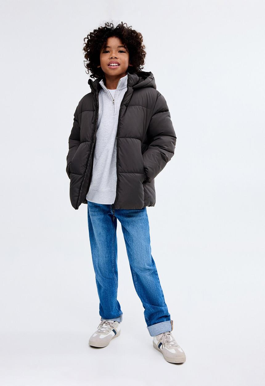 MANGO - Puffer coat america - charcoal