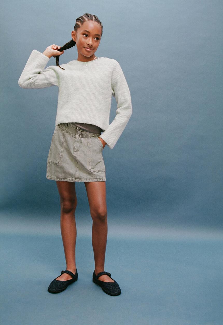 MANGO - Skirt soho - open gray