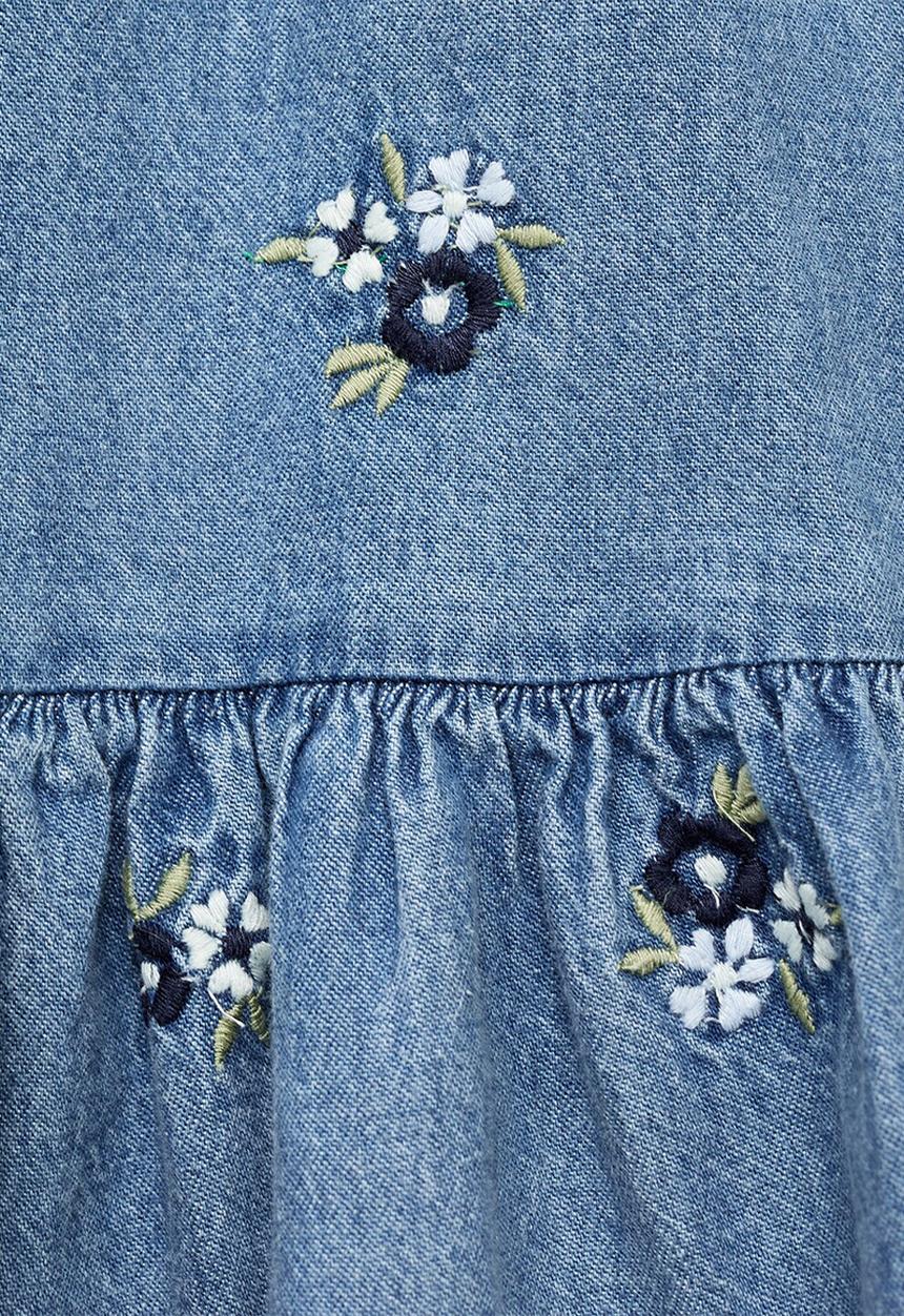 MANGO - Dress one - open blue