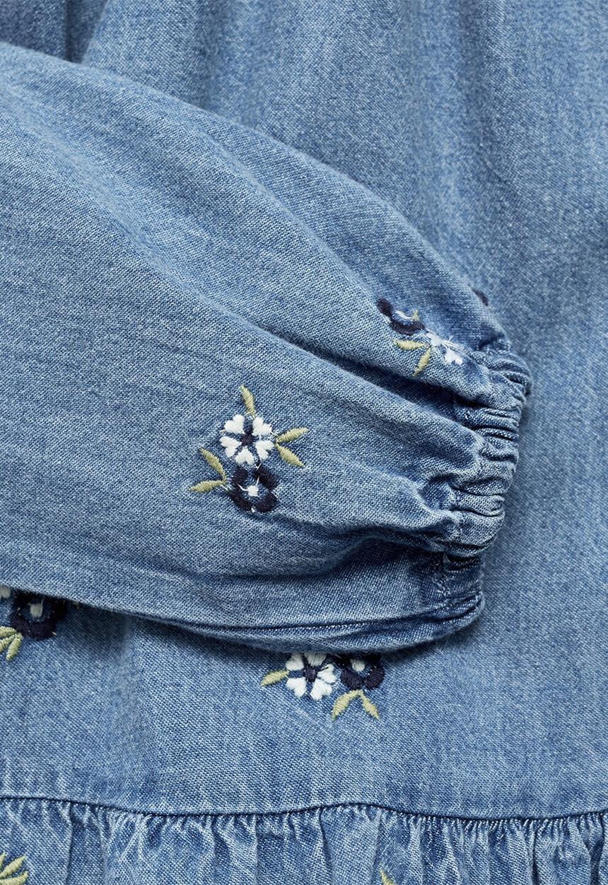 MANGO - Dress one - open blue