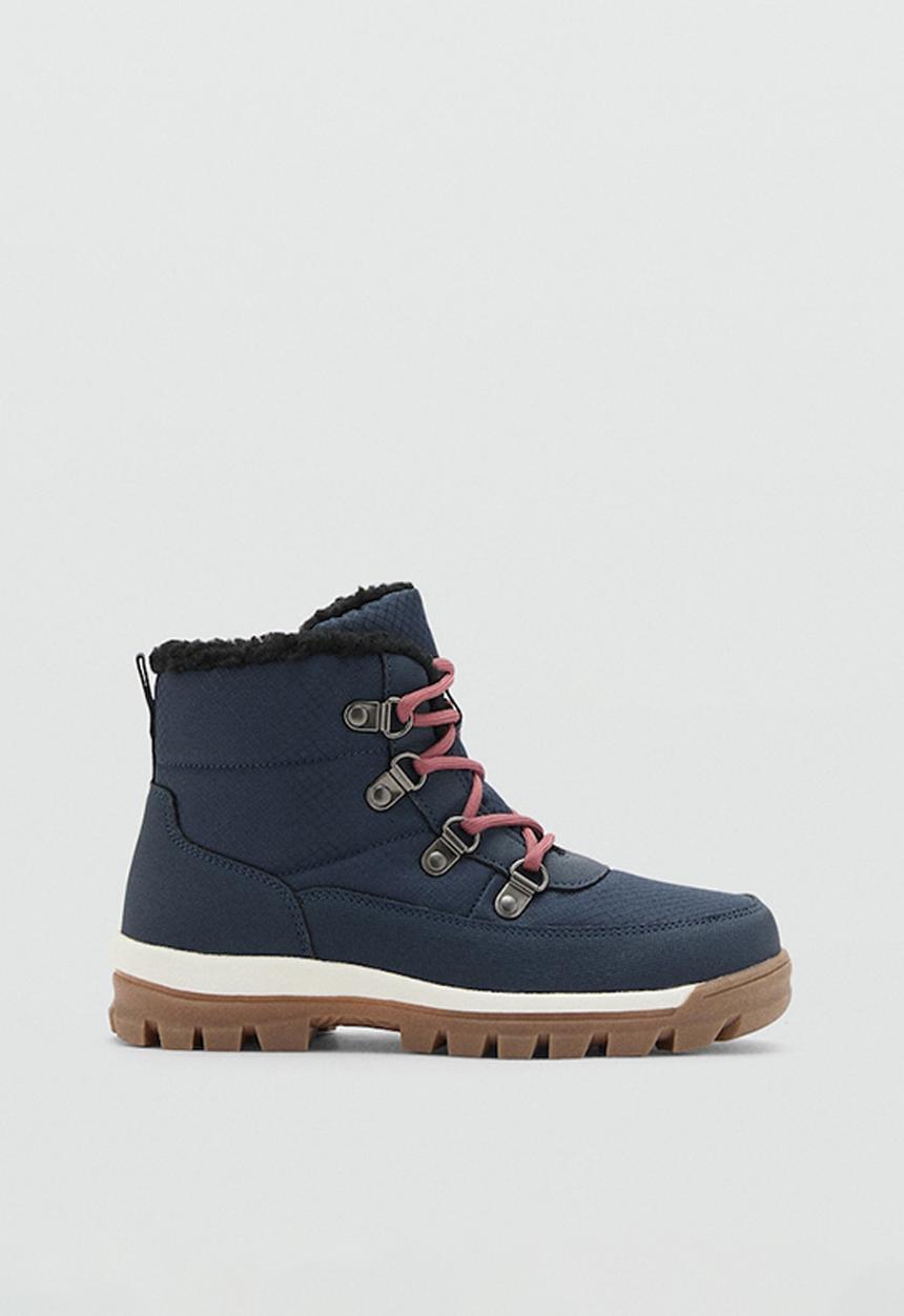 MANGO - Neo lace up boots-blue