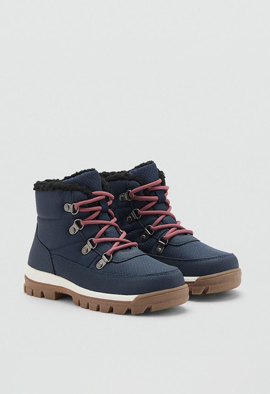 MANGO - Neo lace up boots-blue