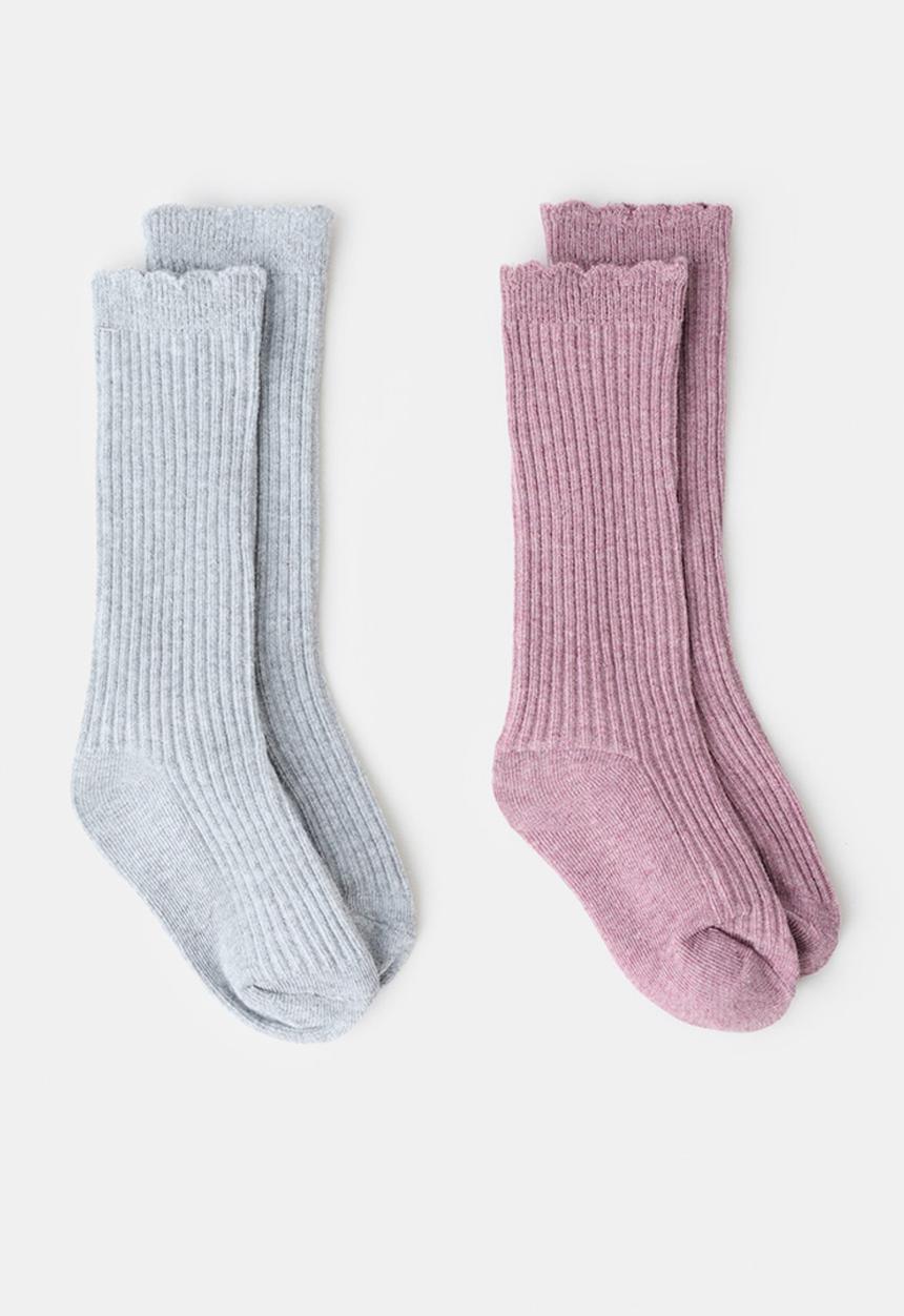 MANGO - Socks RIBLONGB - Medium Purple