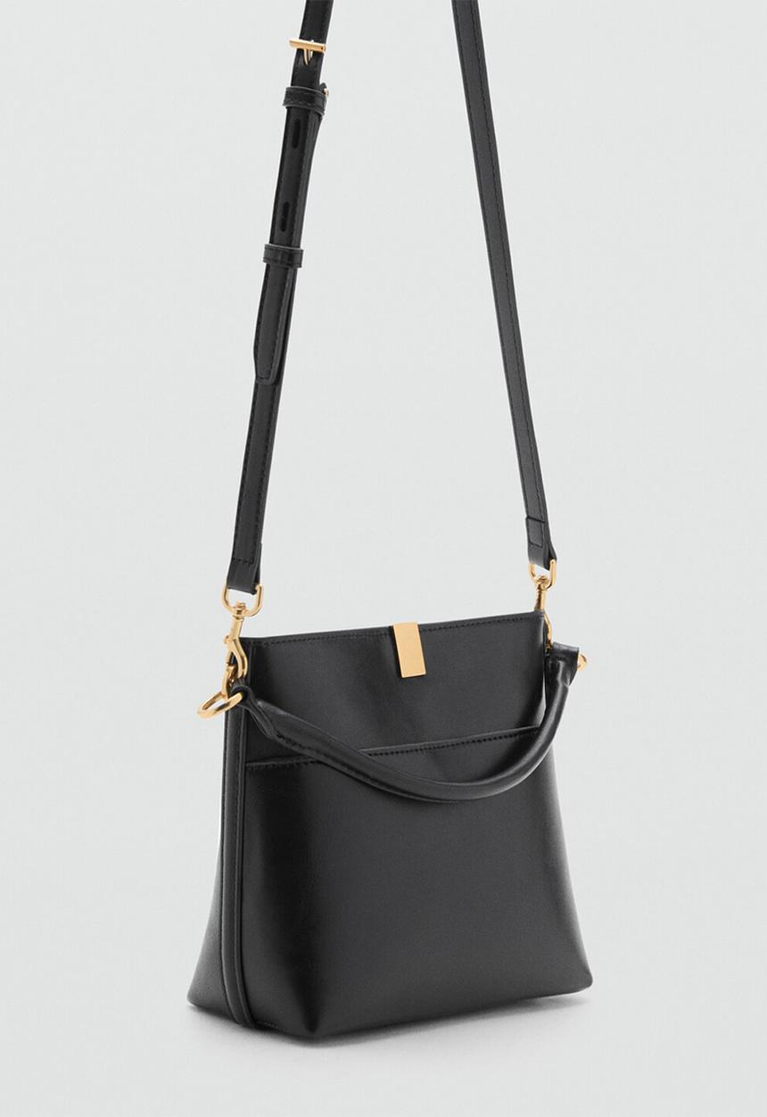 MANGO - Dani bucket bag-black