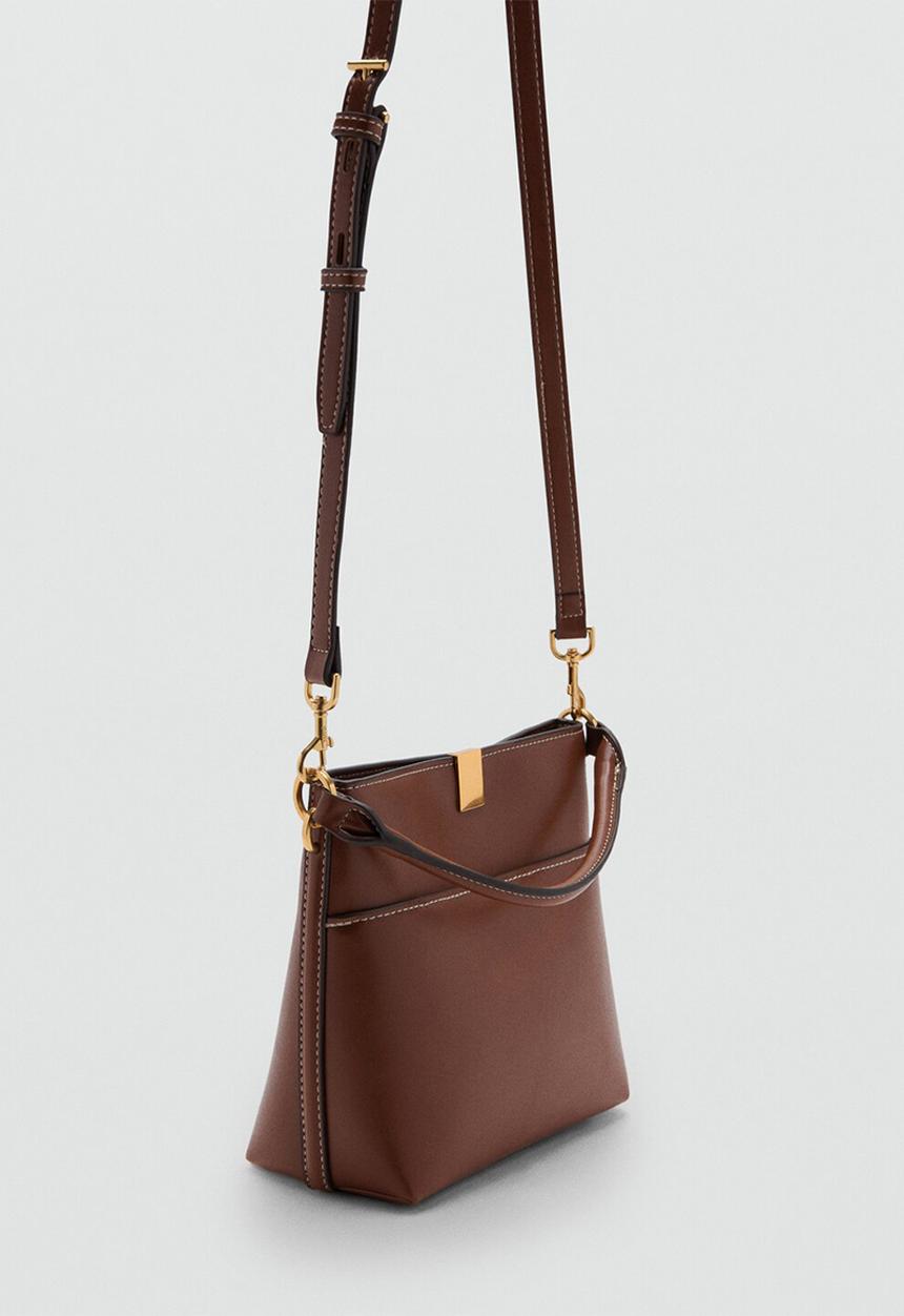 MANGO - Dani bucket bag-brown