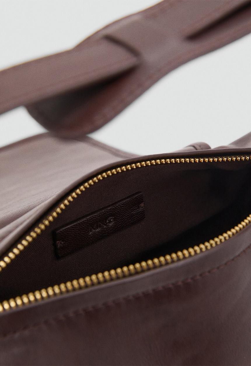 MANGO - Omelet shoulder bag-dark brown