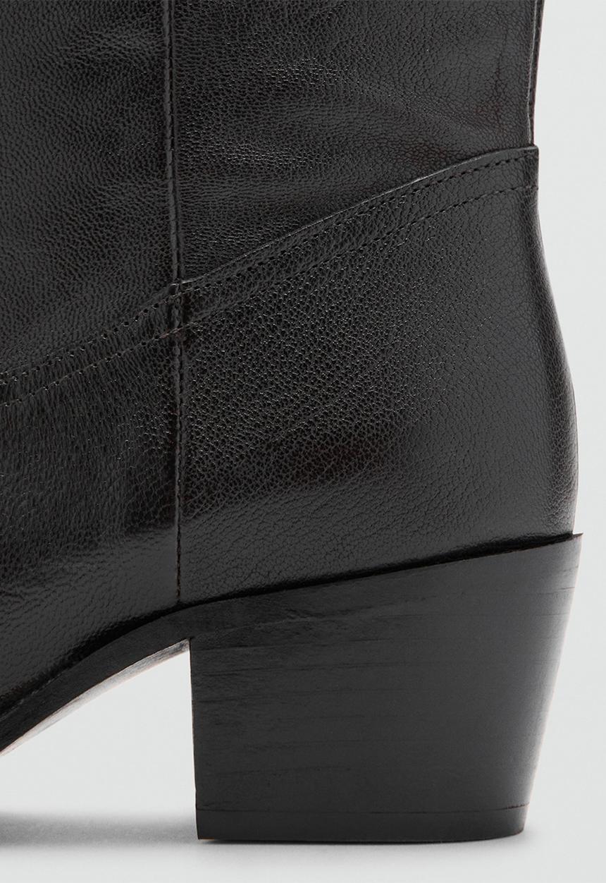 MANGO - Candela leather boot - dark brown