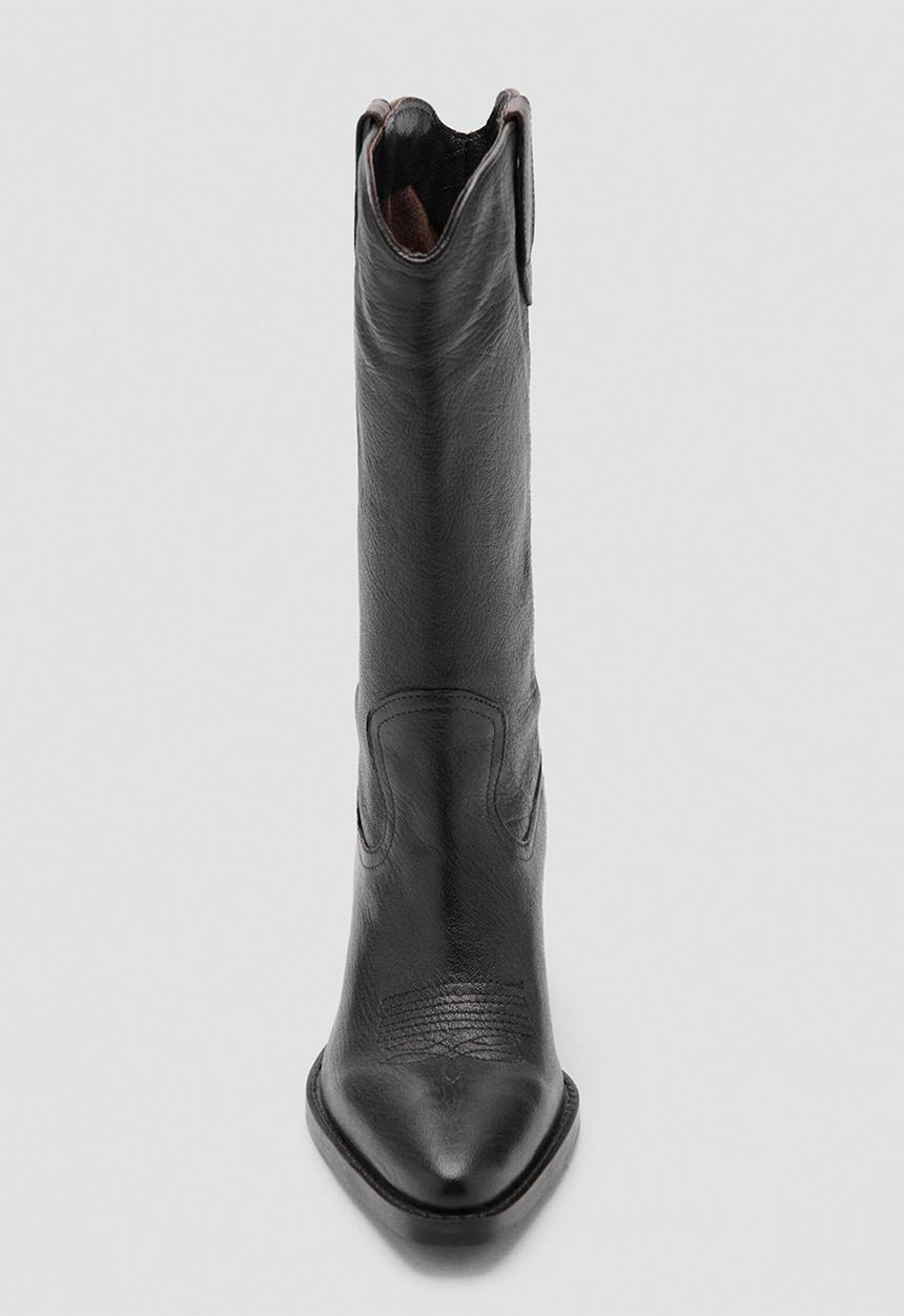 MANGO - Candela leather boot - dark brown