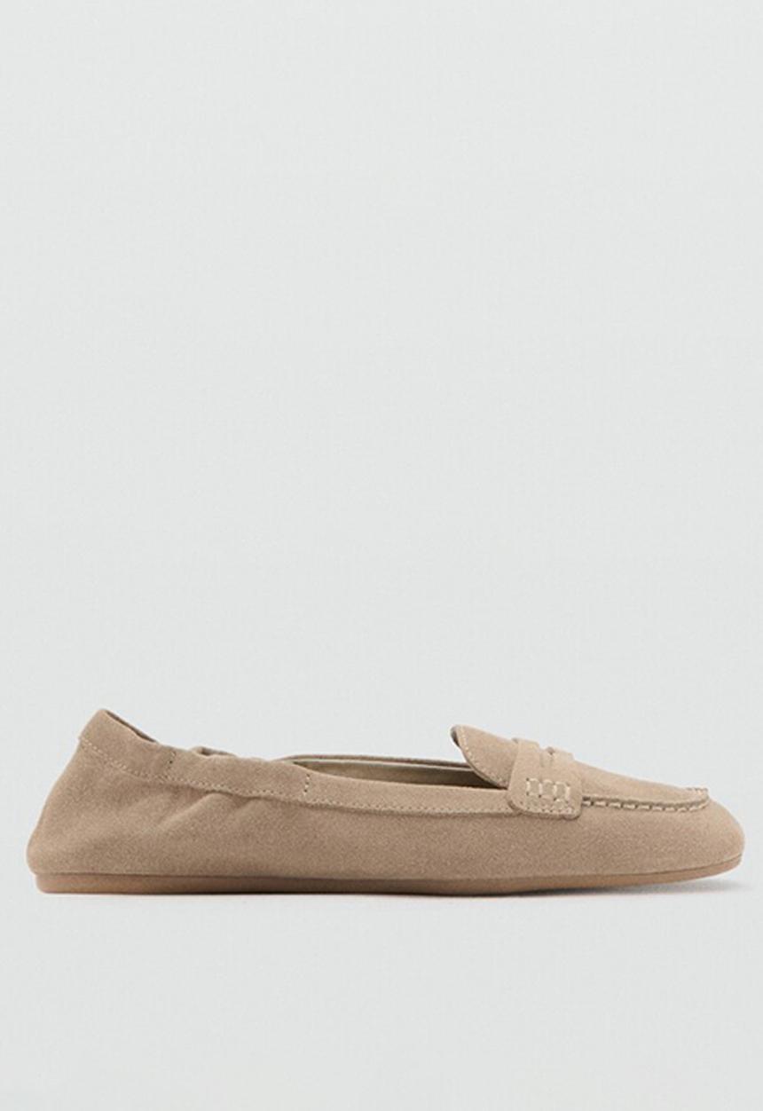 MANGO - Dancing suede loafer - light/pastel brown
