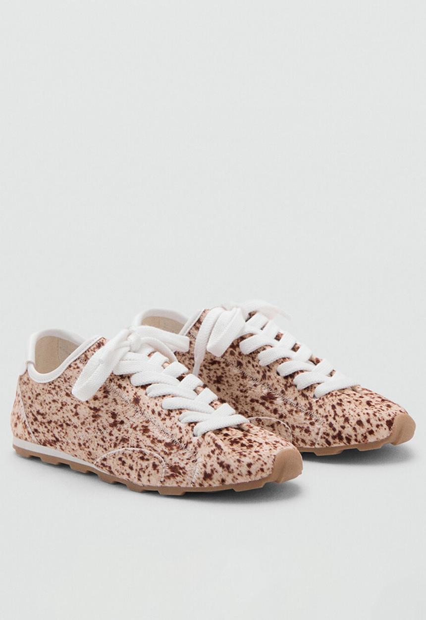 MANGO - Poly1 leather loafer - light beige