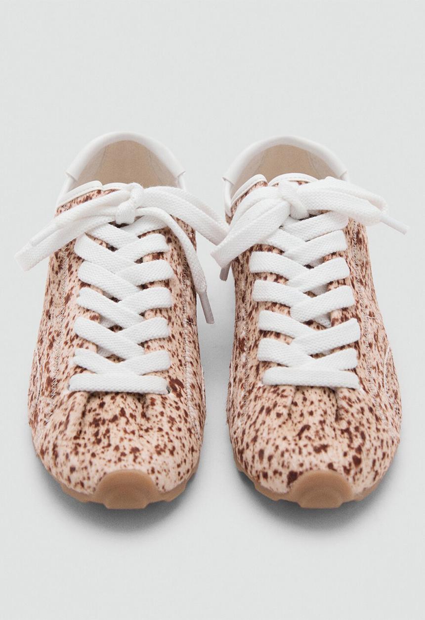 MANGO - Poly1 leather loafer - light beige