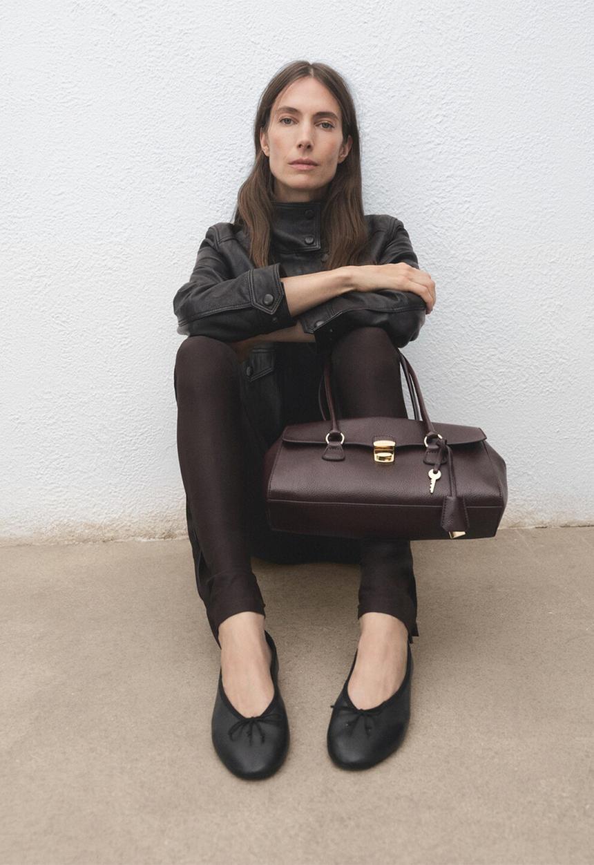 MANGO - Flater1 leather pump - black