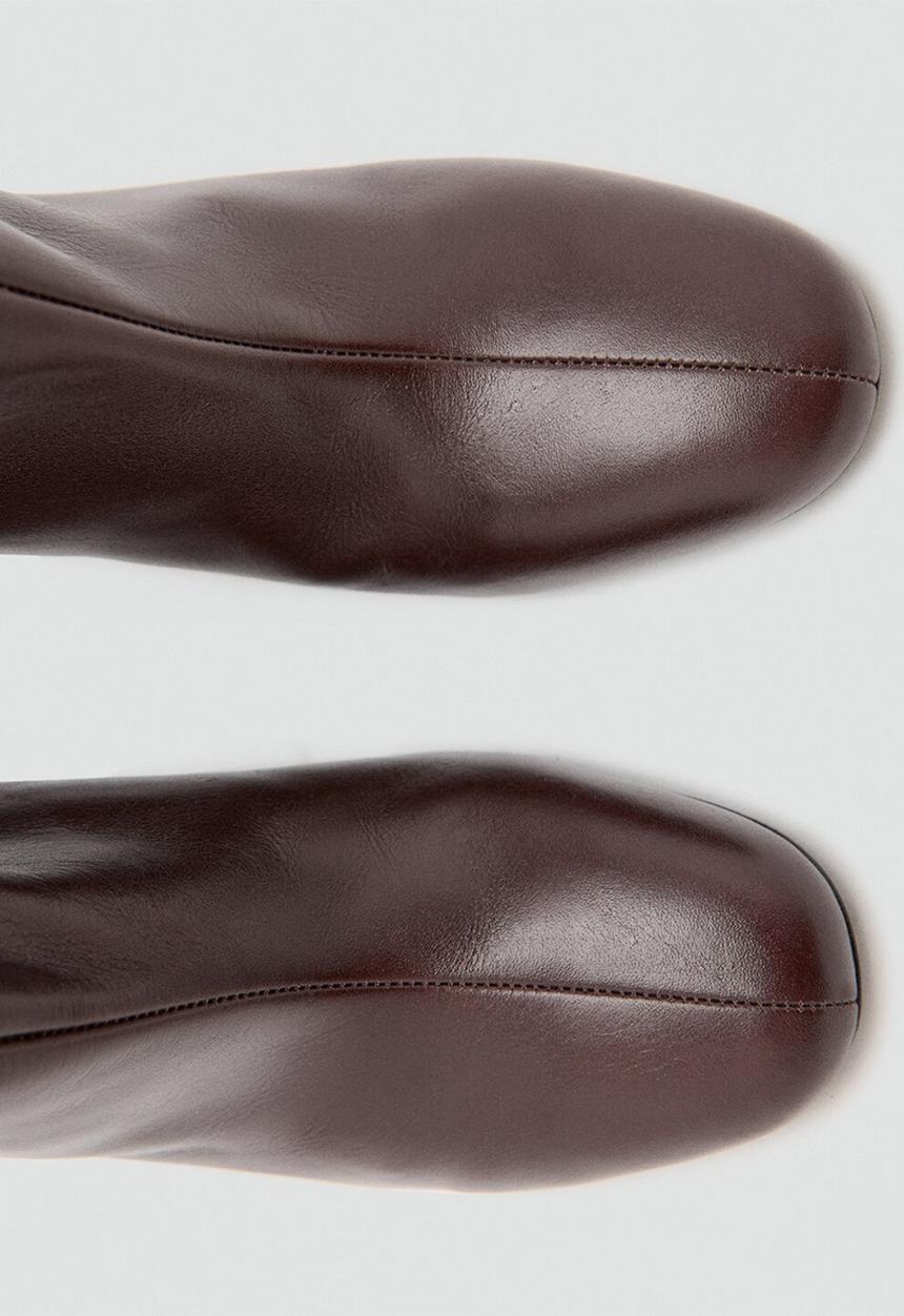 MANGO - Calm leather boot - dark red