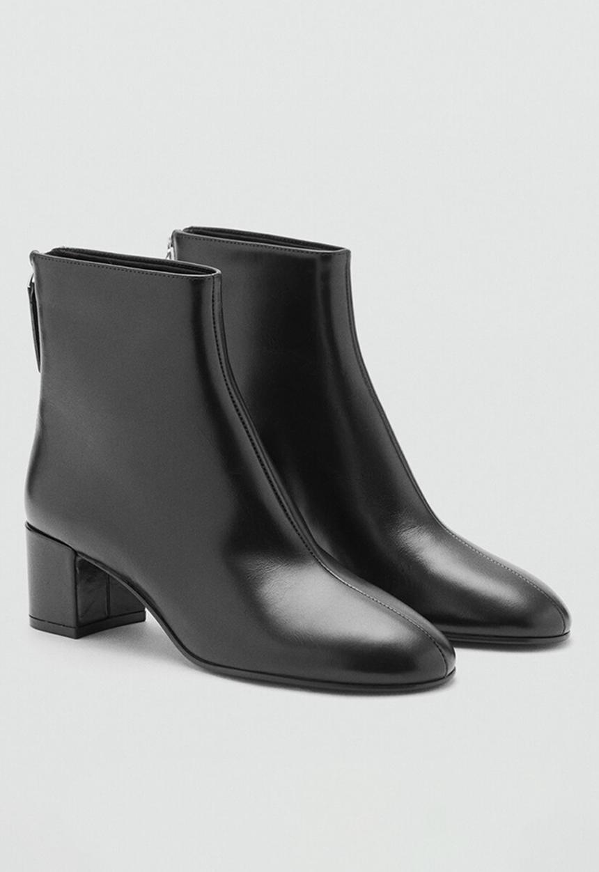 MANGO - Claro leather boot - black