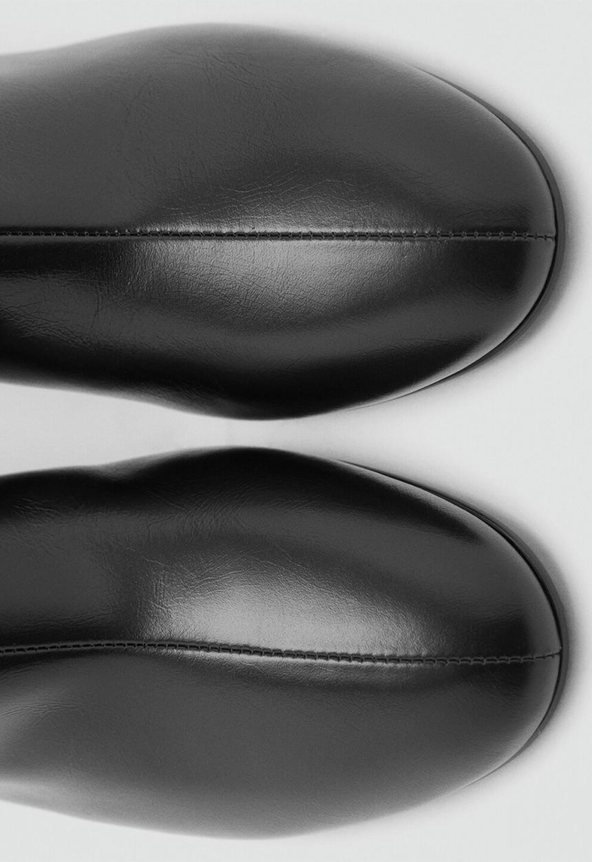 MANGO - Claro leather boot - black