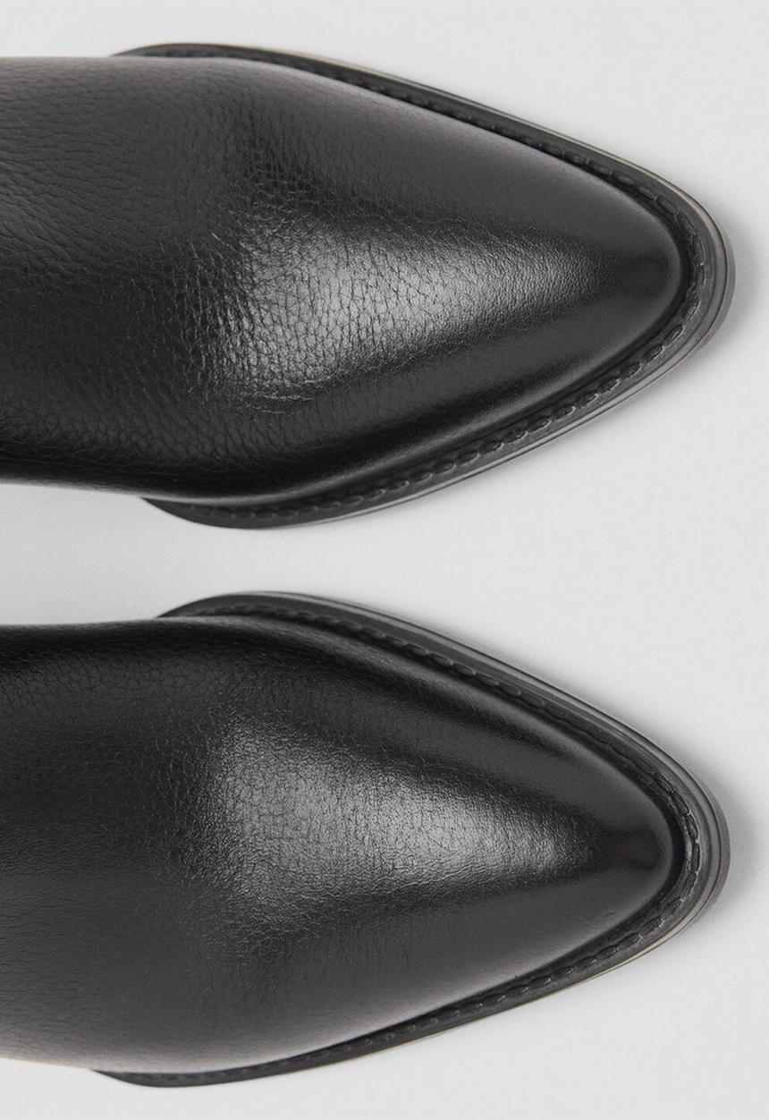 MANGO - Aris leather boot - black